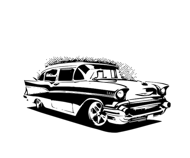 Esboço arte de linha única desenhada à mão uso de carro para cartaz de logotipo e plano de fundo