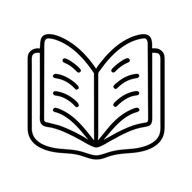 esboço de ícone de livro