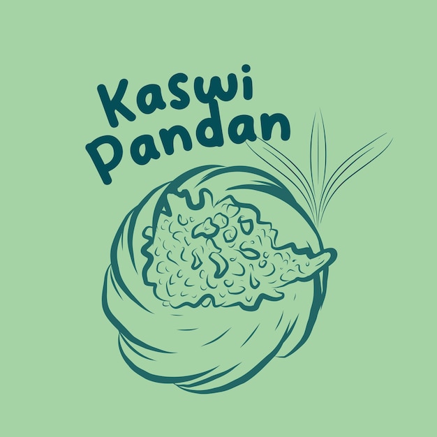 Vetor esboço de kaswi pandan