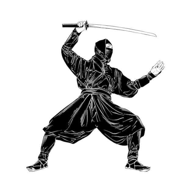 Ninja Leonardo Silhouette Japão, Ninja, esporte, desenho animado, preto png