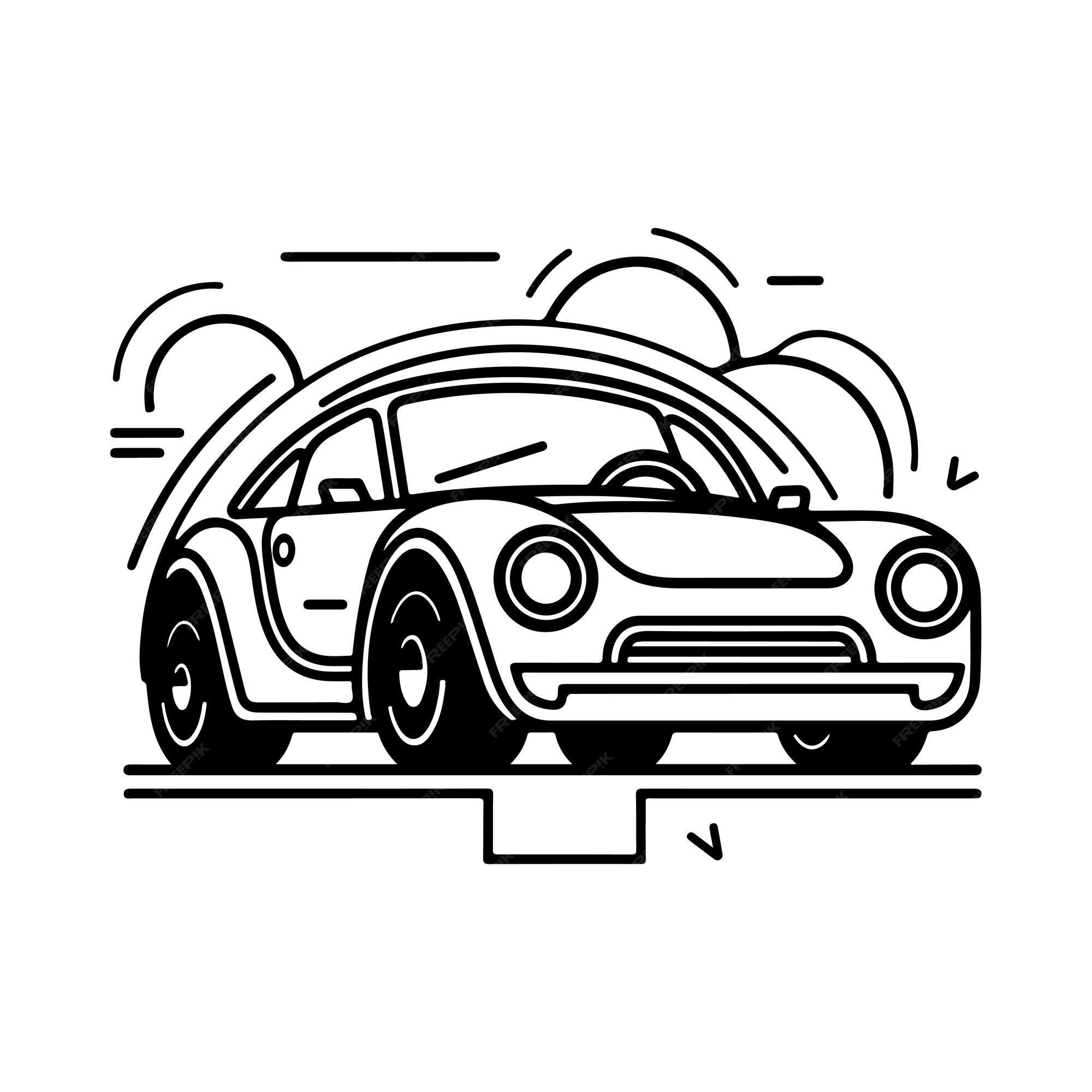 Desenhos fáceis para colorir Carros 11