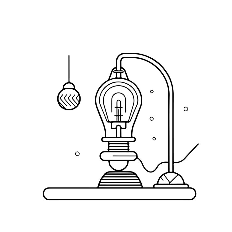 Vetor esboço mão desenhada arte de linha única desenho de linha de página de coloração isolado no fundo branco