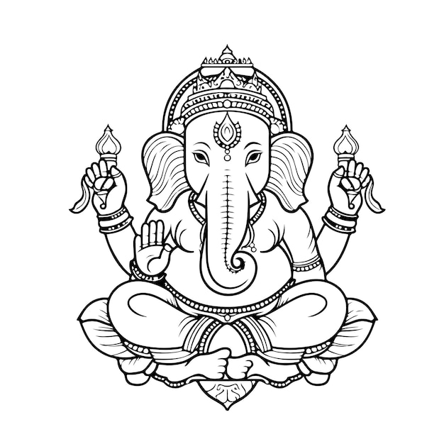 Esboço Mão desenhada arte de linha única desenho de linha de página de coloração isolado no fundo branco