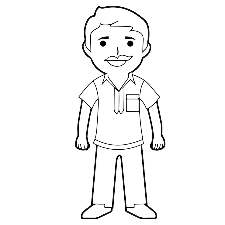 Vetor esboço mão desenhada arte de linha única desenho de linha de página de coloração