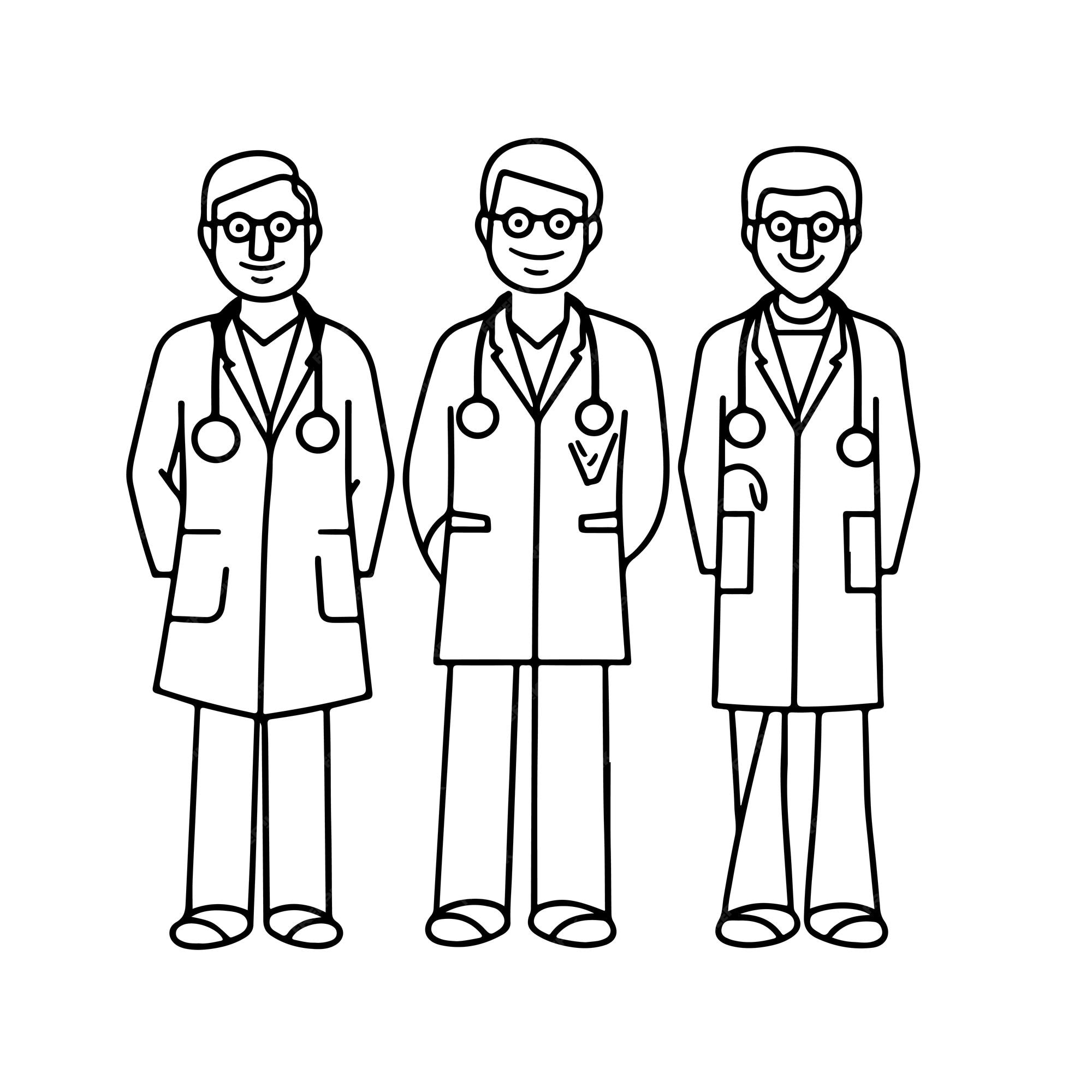 Desenhos para colorir de medico