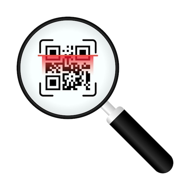 Vetor escaneamento de lúpula de código qr