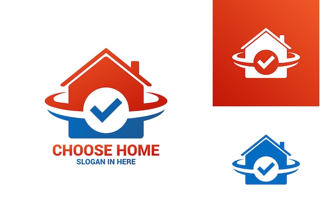 Escolha o vetor de design de modelo de logotipo para casa, emblema, conceito de design, símbolo criativo, ícone