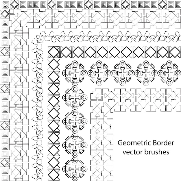 Escova de vetor celta e geométrica de borda padrão