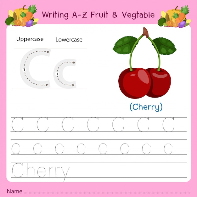 Escrita az frutas e legumes c