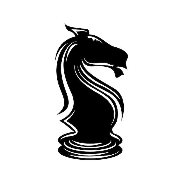 cavalo, xadrez, design de logotipo de estratégia com estilo de arte de  linha 3210775 Vetor no Vecteezy