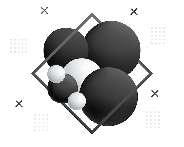 Escuro abstrato e desenho geométrico de círculos