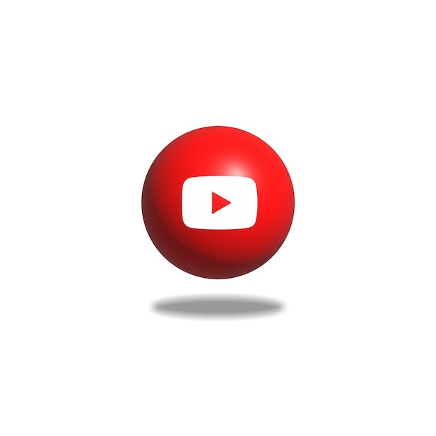 Vetor esfera 3d do youtube