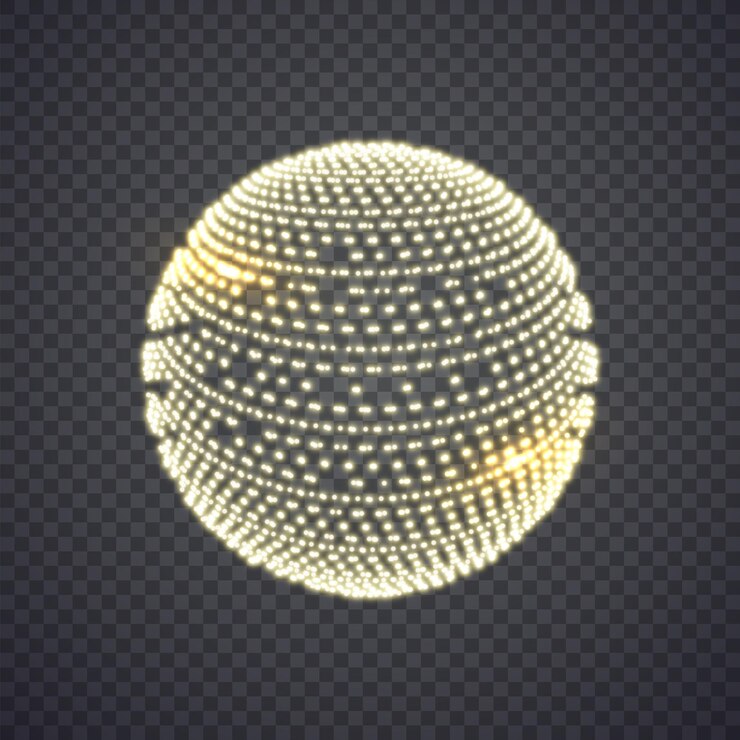 Vetor esfera abstrata constituída por pontos