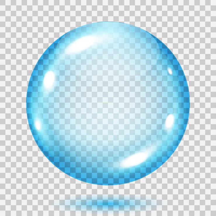 Vetor esfera azul claro transparente