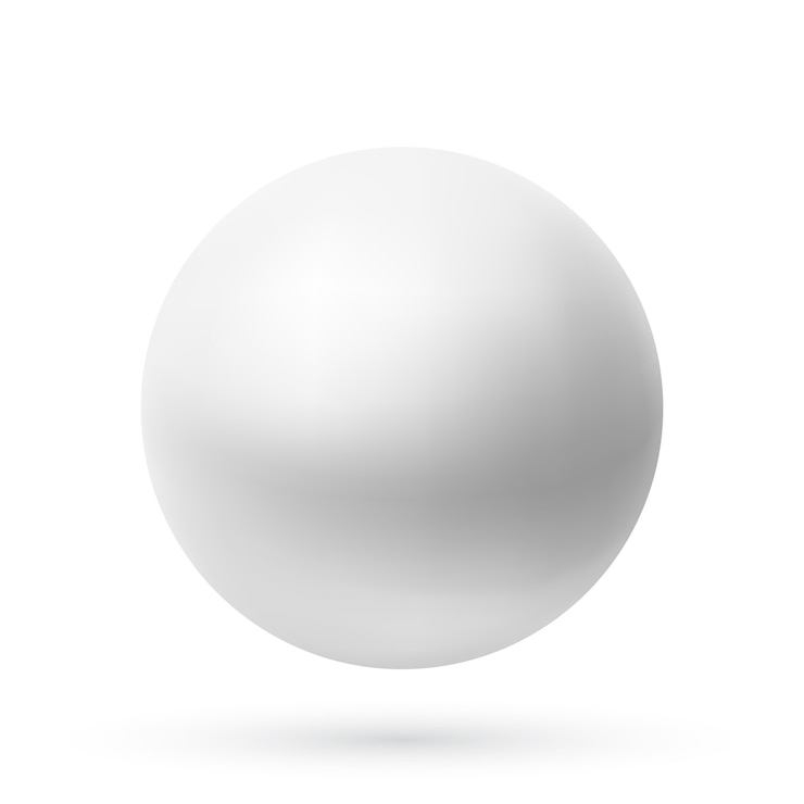 Vetor esfera realista isolada