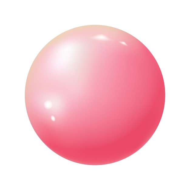 Esferas cor de rosa isoladas em renderização 3d de fundo branco