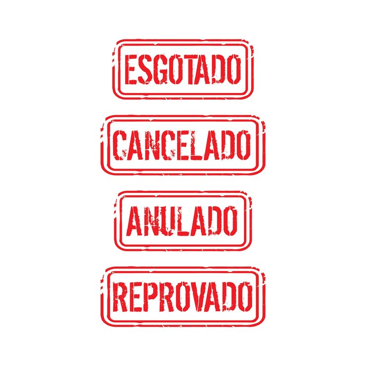 Vetor esgotado cancelado anulado reprovado