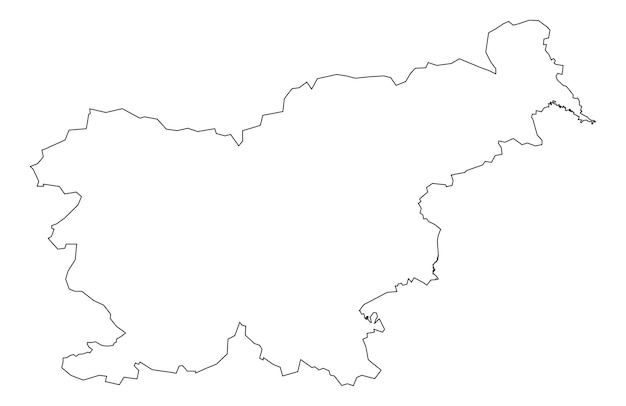eslovênia Esboço de design do mapa Ilustração do mapa