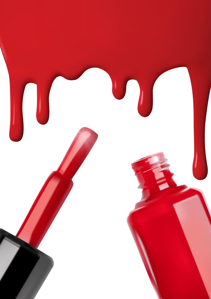 Vetor esmalte vermelho no pingando sem costura vetor sem costura vermelho no fundo branco