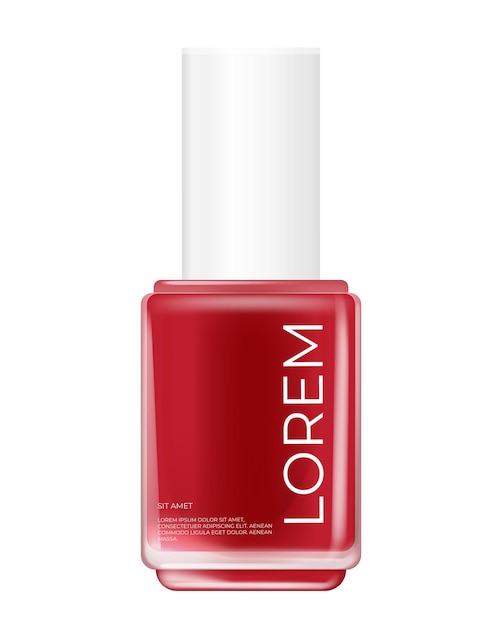 esmalte vermelho