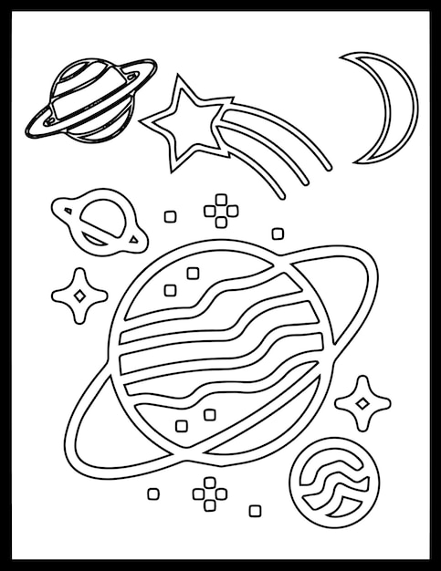 sistema solar desenho para colorir