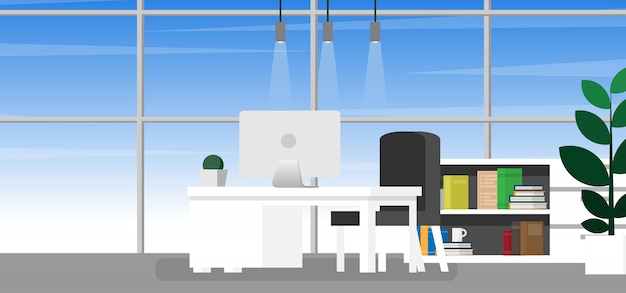 Espaço de trabalho interior em casa ou escritório em casa com espaço de cópia para texto