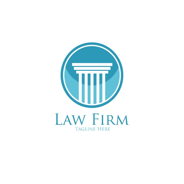 Espada com equilíbrio law office icon lawyer services law firm logo vector template