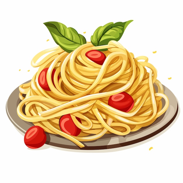 Espaguete com tomates cereja e manjericão