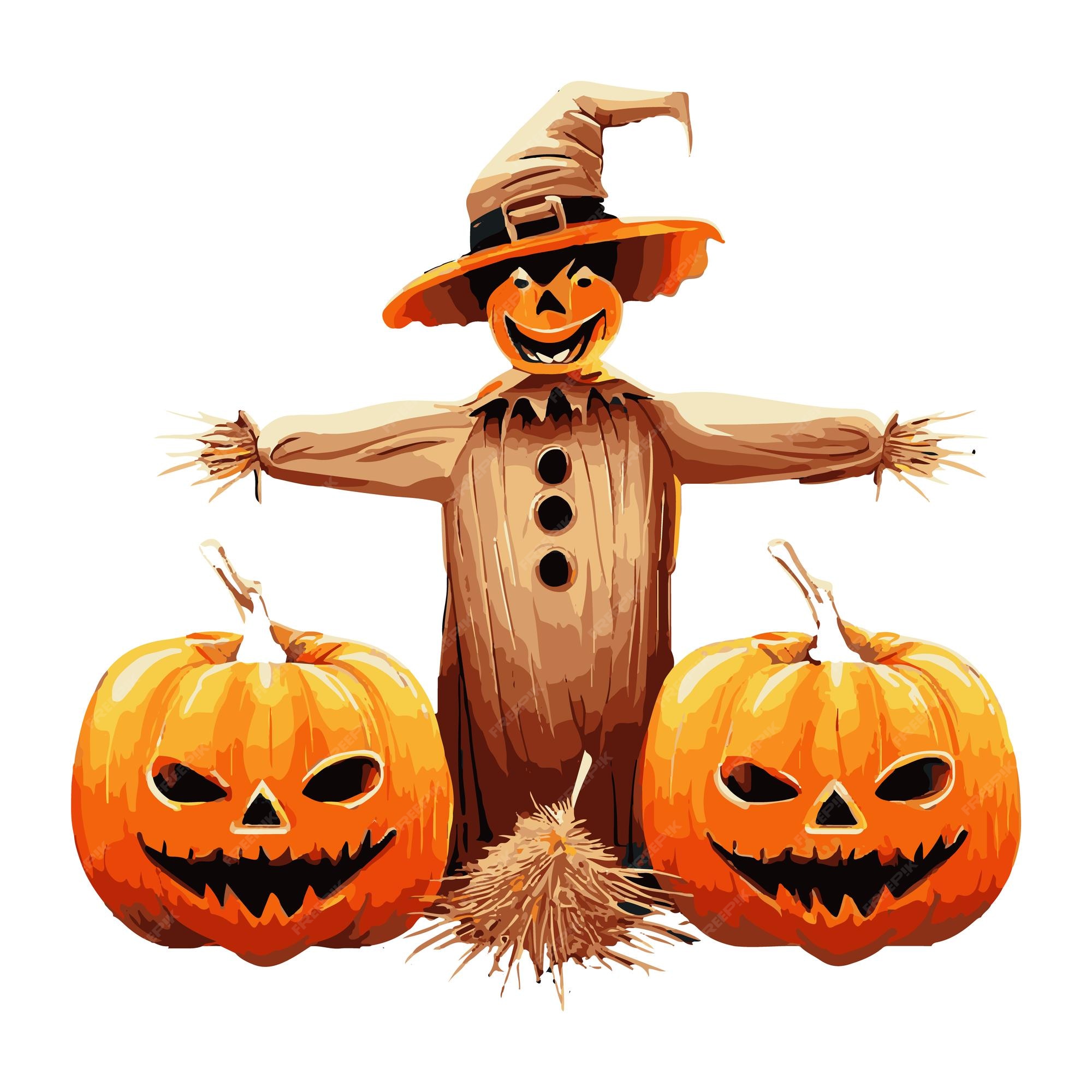 Halloween Abóbora Espantalho Grave Aranha Ilustração Engraçado Mão Desenhar  Royalty Free SVG, Cliparts, Vetores, e Ilustrações Stock. Image 15465991