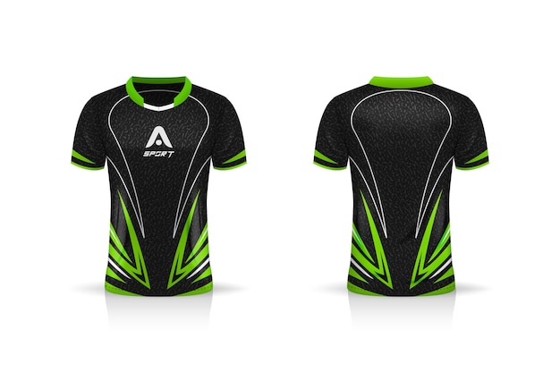 Especificação futebol esporte, esports gaming t shirt jersey modelo.