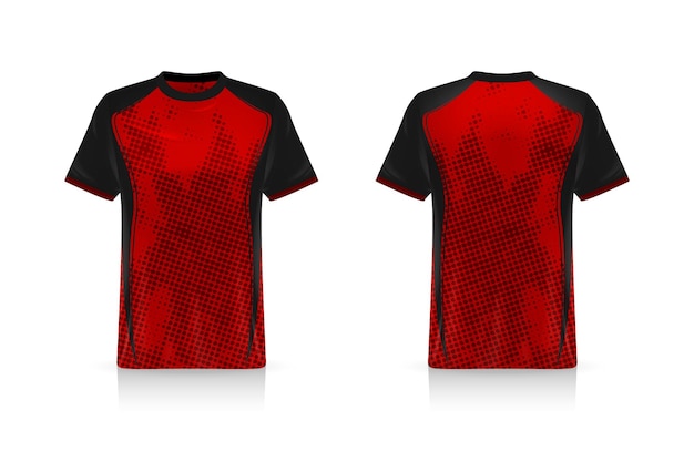 Especificação maquete de esporte de futebol, modelo esports gaming t shirt jersey. mock up uniforme. desenho de ilustração vetorial