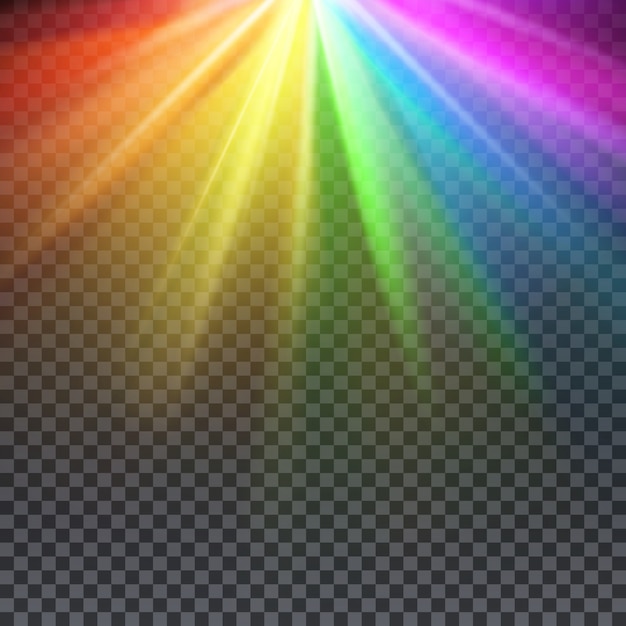 Espectro do brilho do arco-íris com ilustração de cores do orgulho alegre.