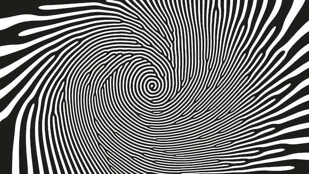 Vetor espiral hipnotizante arte psicodélica vector padrão de viagem ácida abstracto fundo