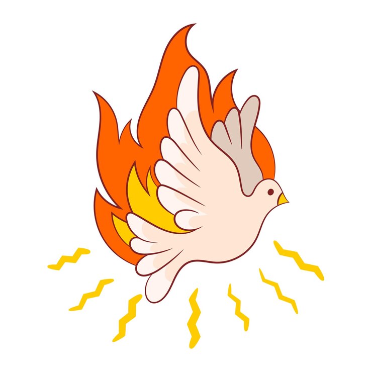 Vetor espírito santo pentecostes domingo vetor saudações