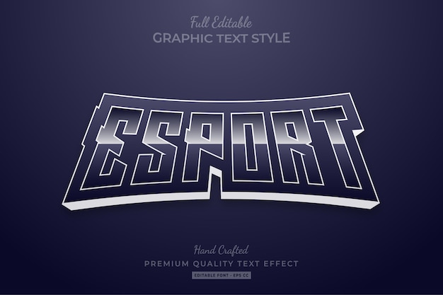 Esport dark editable text style effect premium