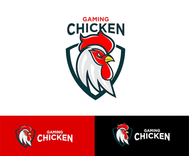 Esporte de logotipo de frango de jogo