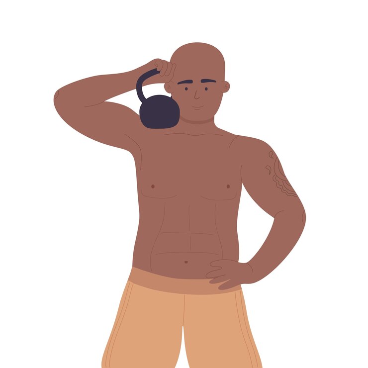 Vetor esporte homem levantamento de peso ginásio programa de treino fitness ilustração vetorial