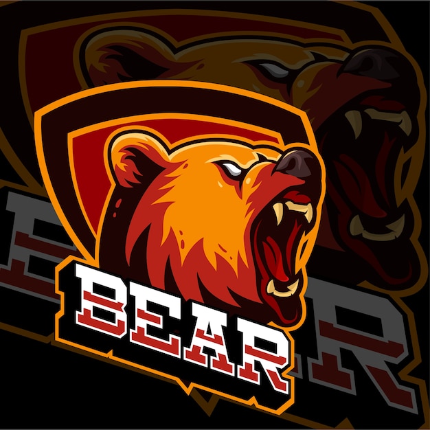 Esports gaming logo bears animais