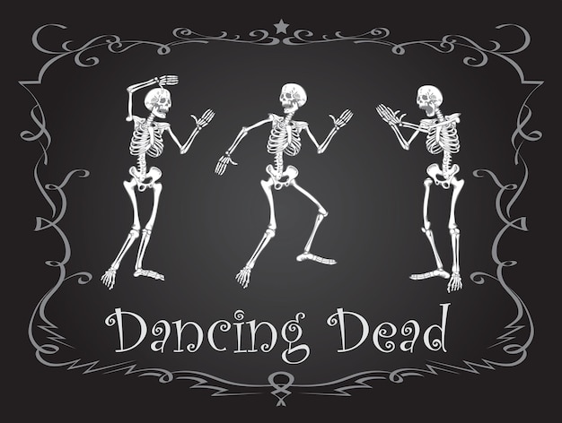 Esqueletos dançando