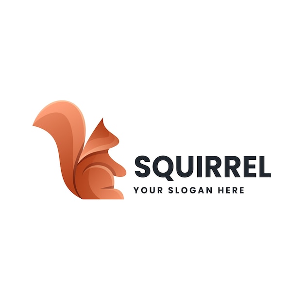 Vetor esquilo gradiente colorido logotipo vetor ícone ilustração