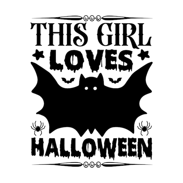 Esta menina adora o design de camiseta de halloween halloween