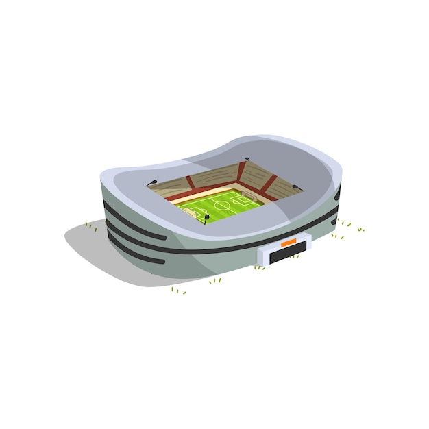 Estádio, construção, esportes, futebol, arena, vetorial, ilustração, isolado, ligado, um, fundo branco