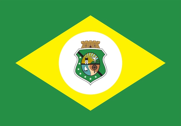 Estado de bandeira do Ceará do Brasil ilustração vetorial