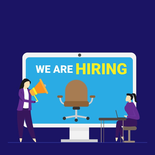 estamos contratando, conceito de Job Vacancy Recruitment