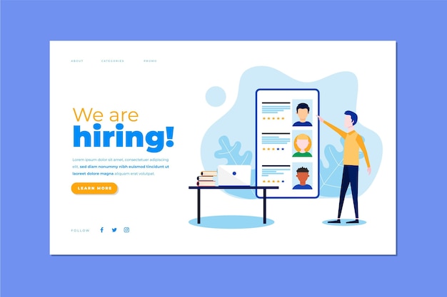 Estamos contratando - landing page