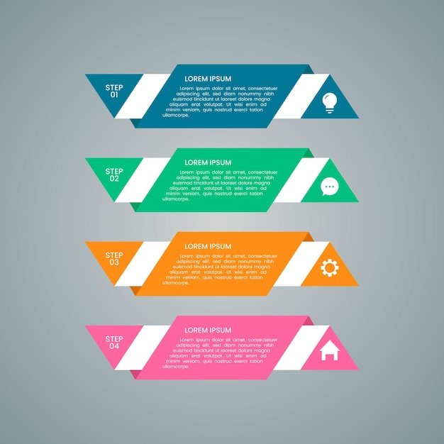 Estampa de infografia de etapas Pode ser usado etapas linha do tempo de negócios de marketing e outros