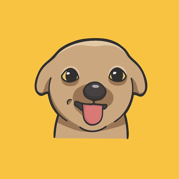 Estampa de língua de cão Meme adesivo de camiseta Vector Ilustração bonita