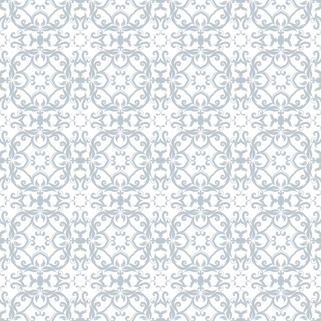 Estampa floral. papel de parede barroco, damasco. seamless vector background. ornamento azul-celeste e branco