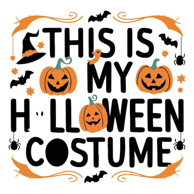 Este é o meu fato de Halloween texto helloween tshart desine helloween desine