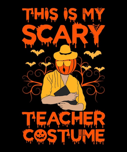 Halloween Scary Teacher Costume T-Shirt Gráfico por